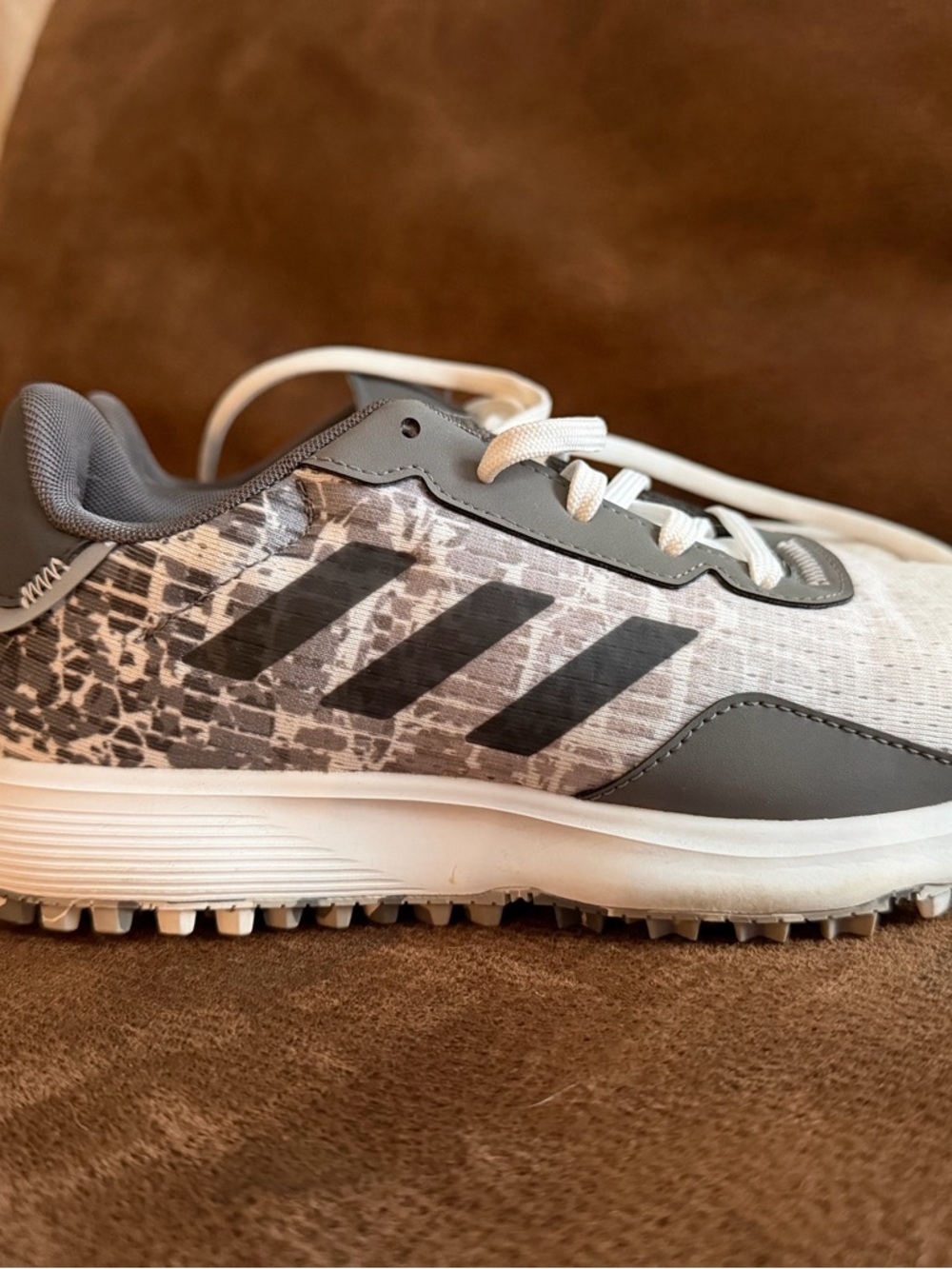 Adidas Kids' Gray & White Golf Shoe